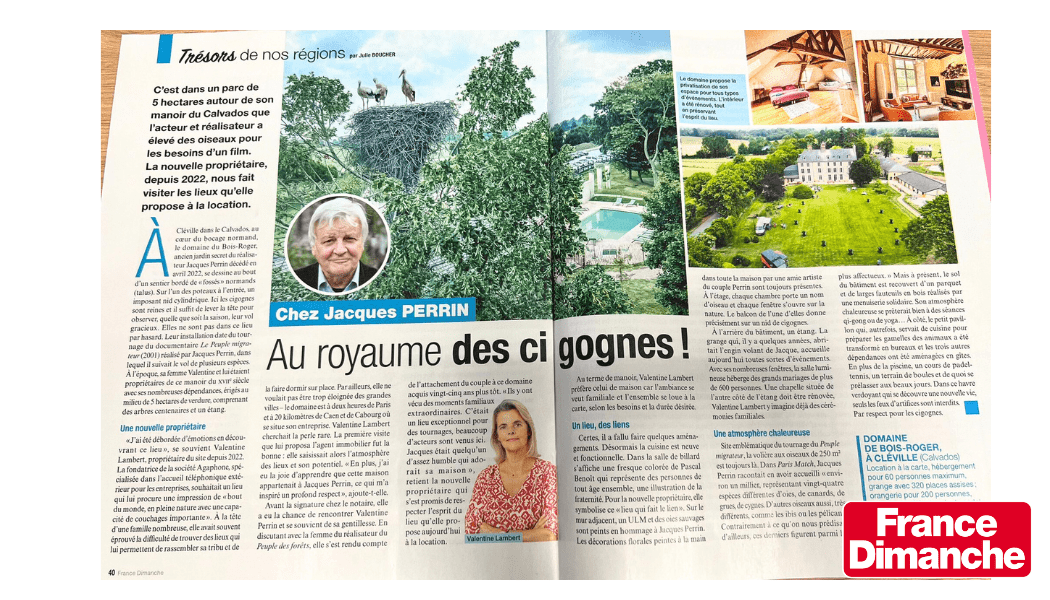 Fiche type - article de presse - site Bois Roger